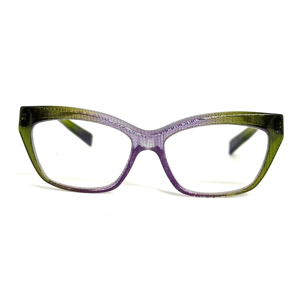 Alain Mikli A03016 F007 Purple Green Textured Cat Eye Eyeglasses Frames Italy